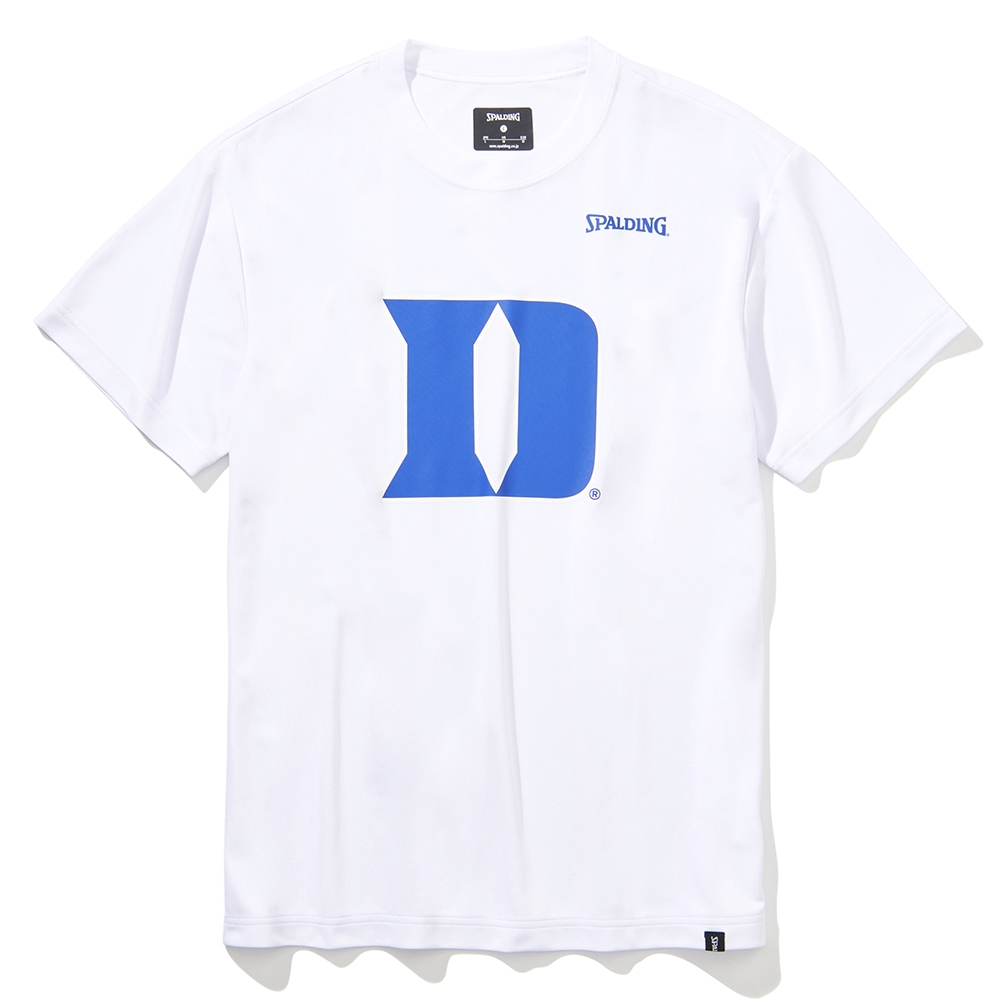 DUKEの代表的なロゴである タイムセール IRON DUKE D いつでも送料無料 を胸に配置したシンプルなTシャツです 3％OFFクーポン発行中 SPALDING スポルディング バスケットボール 半袖Tシャツ 送料無料 SMT201790 アイアンデュークD 39ショップ WH