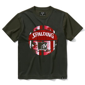 SPALDING スポルディング SJT22068M ジュニア Tシャツ MTV ハワイナイスボール オリーブカーキ OL バスケ