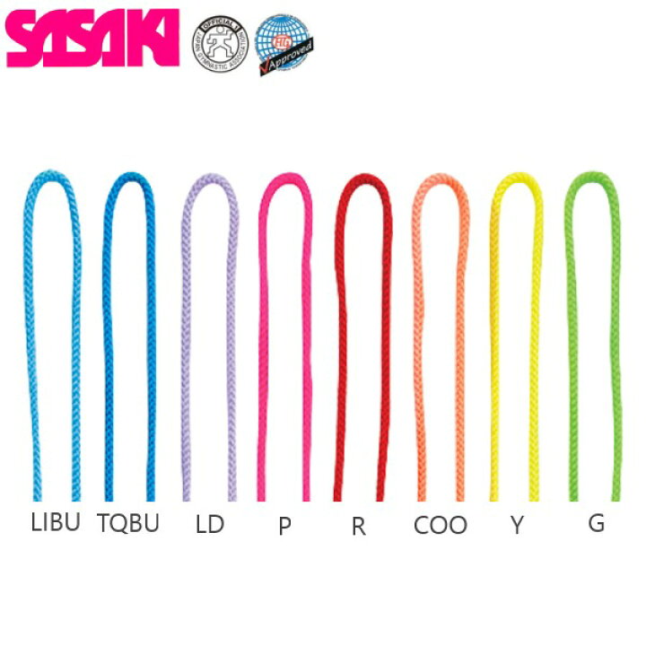ササキ(SASAKI) 3色ロープ 3m 国際体操連盟認定品 M-280G-F(21y12m)M280GF