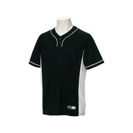 asics アシックス BAD021 野球 ウェア メンズ ベースボールTシャツ ブラックxホワイト BAD021