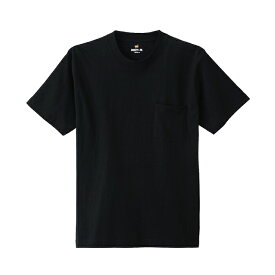 Hanes ヘインズ H5190 090 BEEFY-T ポケットTシャツ ブラック