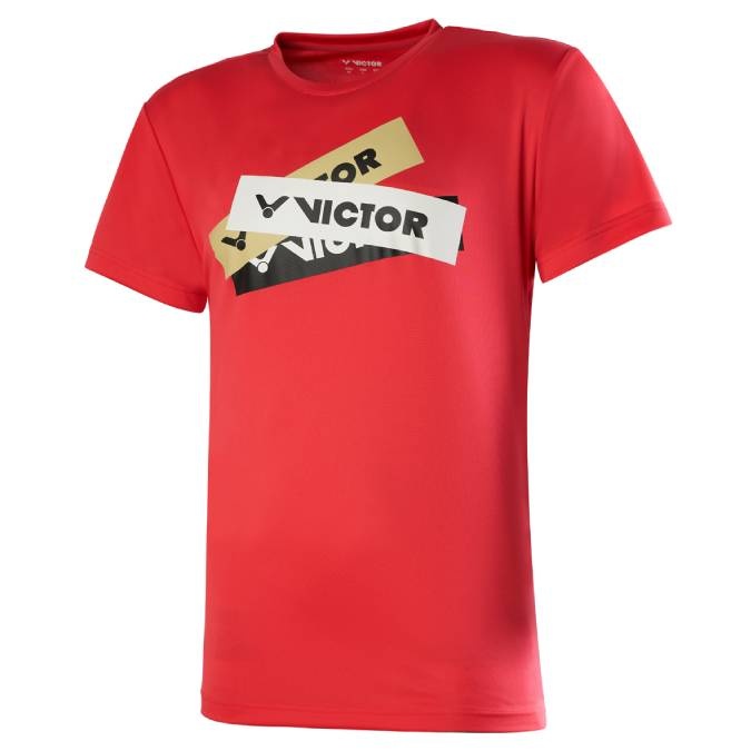 2021年FW 3％OFFクーポン発行中 VICTOR サービス ビクター T-00012 バドミントン 送料無料 39ショップ Tシャツ レッド 大人気