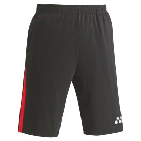 【6/4 20時～エントリーでP5倍】YONEX ヨネックス ユニトレーニングトップハーフパンツ FW6007-187 サッカー ブラック／レッド