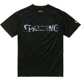SPALDING スポルディング バスケットボール メンズウェア ジュニア Tシャツ ボールプリント ロゴ ブラック SJT23154