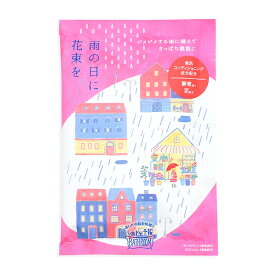 入浴剤 しあわせ予報バスルーム 雨の日に花束を(PK) 洗浄成分 毛穴 角質 くすみ うるおい 潤い しっとり 保湿 乾燥対策 スキンケア 花 フローラル プチギフト プレゼント ギフト お礼 お祝い 退職 挨拶 ノベルティ 日本製 パッケージ おしゃれ かわいい 女性 父の日