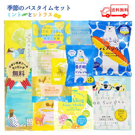 【送料無料】 入浴剤 季節のバスタイムセット ミントとシトラス 入浴剤セット 保湿 個包装 炭酸 バスソルト バスバッグ 詰め合わせ セット 疲労回復 炭酸 空想 女性 男性プレゼント プチギフト 誕生日 メール便【クロネコゆうパケット】【代引き・配達日時指定不可】