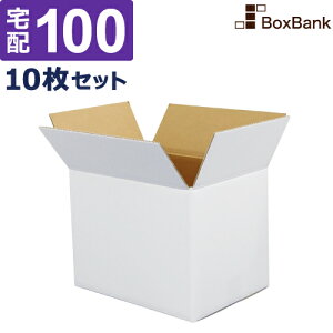 ダンボール 段ボール 白 宅配 100サイズ (38×27×29cm) 10枚 セット 白ダンボール 白色 白段ボール 引越し ダンボール箱 段ボール箱 アパレル みかん箱 宅配 100 a4