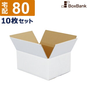 ダンボール 段ボール 白 宅配 80サイズ (32×23×15cm) 10枚 セット 白ダンボール 白色 白段ボール 引越し 引っ越し ダンボール箱 段ボール箱 メルカリ 軽量 軽い 送料無料 みかん箱 宅配 80 白段ボ