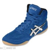 asics blue wrestling shoes