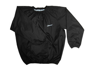 日本製 サウナスーツ アメリカ屋オリジナル減量着 長袖上のみフードのないタイプ黒ホワイトロゴ