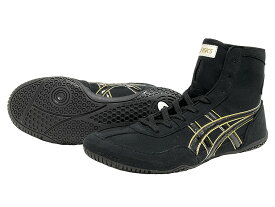 IN STOCK【3−5日程度で出荷可能】ASICS Speciai Order レスリングシューズ　ブラックxブラックゴールドふちGOLDスペシャルオーダー アシックスEX-EO後継