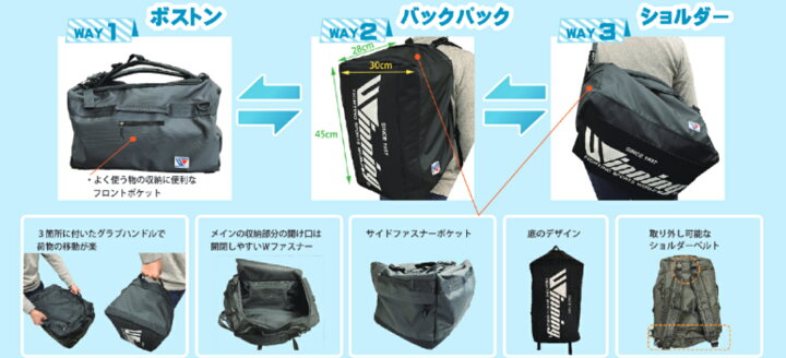楽天市場】【IN STOCK for SHIPMENT】WINNING ウイニング 3WAY バッグ 