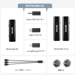 ���C�����X �}�C�N USB Lightning 2�l�����g�p�\ 100M�`�� 2.4GHz �������� ���^ �y�� �h�� �m�C�Y ���� �~�j �}�C�N ���� �X�}�z �u���ڑ� �r�f�I�J����&iPhone&iPad&ipod Tik Tok YouTube Zoom �B�e ����z�M