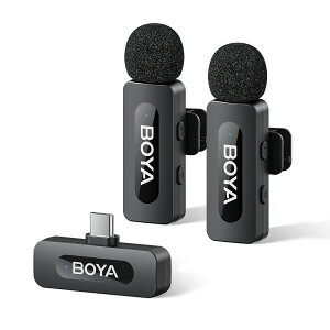 BOYA BY-V2.0 ���C�����X�}�C�N �s���}�C�N iPhone&Android�p �X�}�z �}�C�N 100M�����M ���y�� ���^�}�C�N �����y�A �u���ڑ� 360°�W�� ���w���� �~�jUSB�}�C�N �[�d�� YouTube Tiktok ZOOM Vlog ����B�e ��