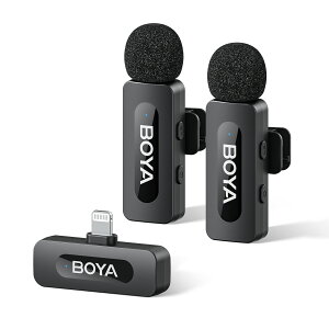 BOYA BY-V2.0 ���C�����X�}�C�N �s���}�C�N iPhone&Android�p �X�}�z �}�C�N 100M�����M ���y�� ���^�}�C�N �����y�A �u���ڑ� 360°�W�� ���w���� �~�jUSB�}�C�N �[�d�� YouTube Tiktok ZOOM Vlog ����B�e ��