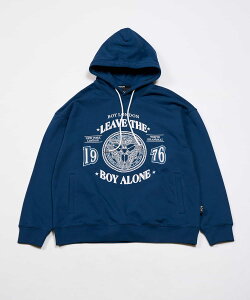 �y BOY LONDON �zLEAVE THE BOY ALONE LOGO FOODIE PARKA BLUE