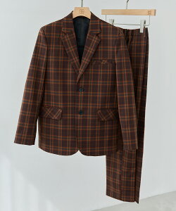 �X�[�c ���f�B�[�X �`�F�b�N �u���E�� BOYSHE Check Suit�yBrown�z �{�[�C�b�V���X�[�c �W�F���_�[���X�X�[�c �����Y���C�N ���j�Z�b�N�X �X�[�c�Z�b�g�A�b�v �t�H�[�}���X�[�c �p���c�X�[�c �W��