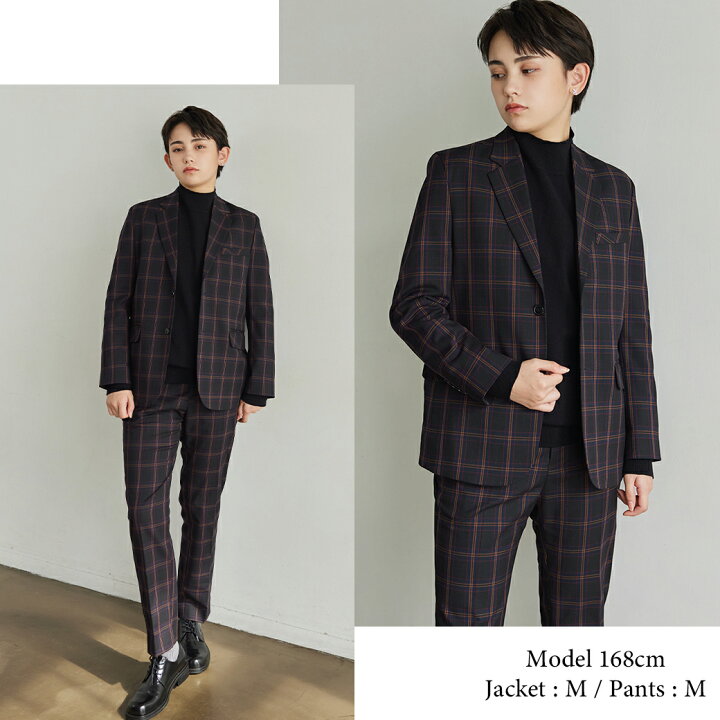 楽天市場】スーツ レディース チェック ネイビー BOYSHE Check Suit  
