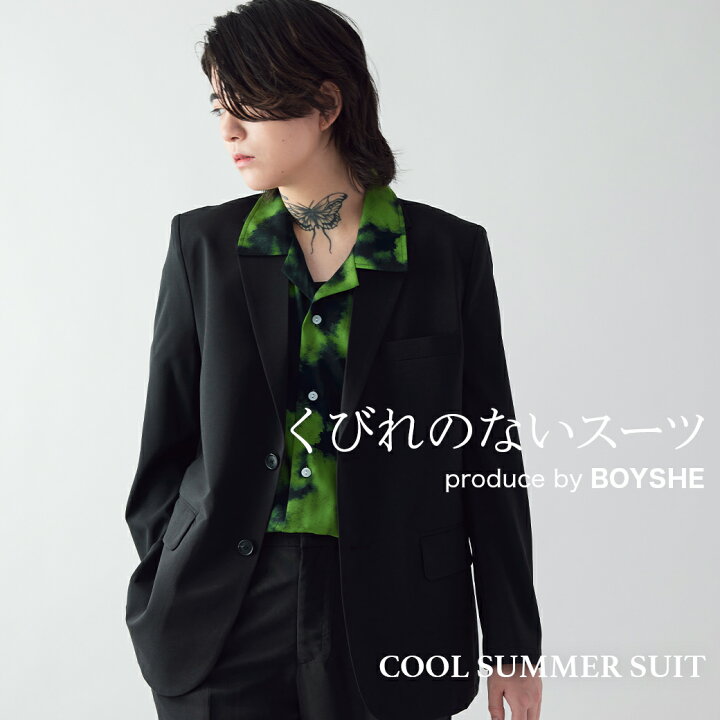 楽天市場】夏スーツ レディース 黒 BOYSHE Cool Summer SUIT【Black 