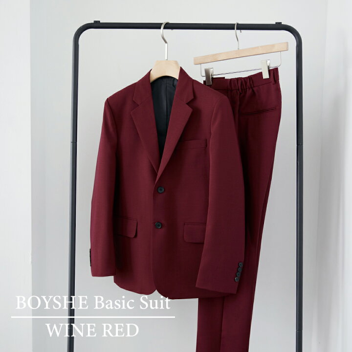 楽天市場】スーツ レディース ワインレッド BOYSHE Basic SUIT【Wine 