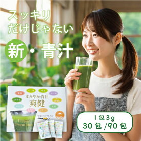1杯で乳酸菌1000億個 まろやか 国産青汁 爽健 Hyper Premium お試し 30包 / 90包 青汁 乳酸菌 100％国産原料使用 粉末 大容量 顆粒 大麦若葉 桑の葉 明日葉 葉酸 オリゴ糖 おいしい 美味しい 子供 野菜不足 腸活 個包装 健康 ドリンク ダイエット 食物繊維