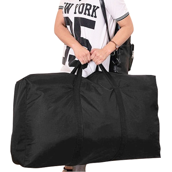 ボストンバッグ　ビックサイズ 大容量 超巨大バッグ 大きいかばん スタイリストバッグ 旅行バッグ 持ち手 ファスナー付き アウトドア 旅行用品 収納袋 ショッピングバッグ レジバッグ ブラック 鞄 袋 サブバッグ まとめ買い  ◇ 超大きなバッグ