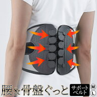 【割引】骨盤ベルト 腰サポーター ぐ〜っと締め付ける 引っ張るほど パワー倍増 腰 骨盤 姿勢 サポート …