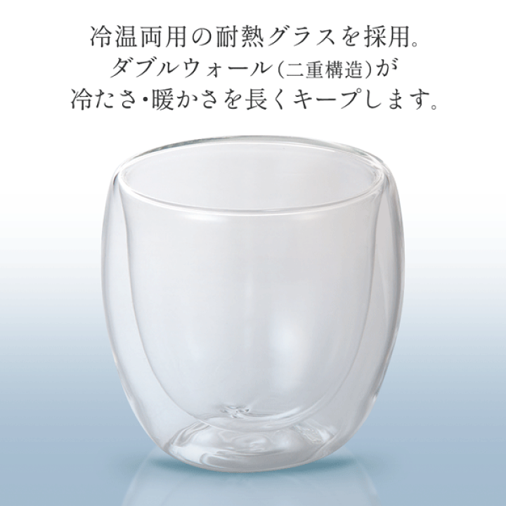 楽天市場】ダブルウォールグラス 2個セット 二重構造 グラス 250ml