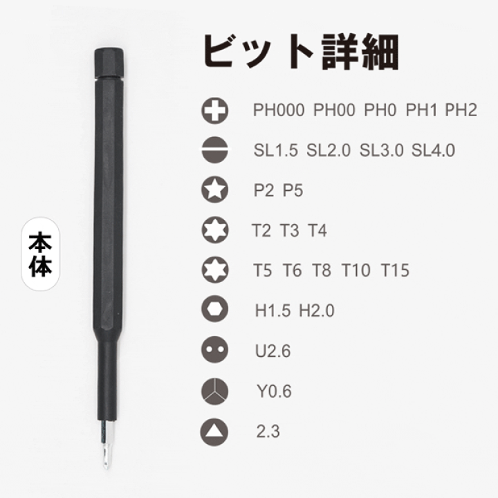 楽天市場】精密ドライバーセット 24種類 ビット入り コンパクト