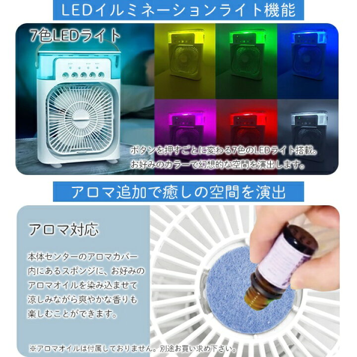 楽天市場】送料無料 ! 3in1卓上ミストファン 冷風扇 氷入る ミニ  
