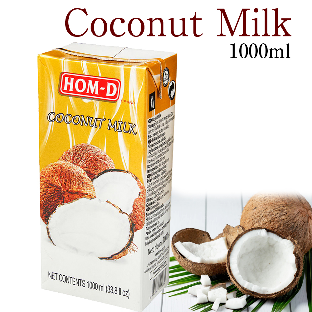 限定品 期間限定お試し価格 ココナッツの白い果肉 胚乳 に水を加えて絞ったココナッツミルクは程よい脂肪分を含みます HOM-D ココナッツミルク 1L 100% ココナツ 業務用 1000ml Coconut Milk タイ apuroradio.com apuroradio.com