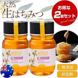 【お得な2個セット】バズ・ハニー 生はちみつ メドウハニー はちみつ 500g Buzz Honey Meadow Honey スクイーズタイプ オーストラリア産 蜂蜜 天然はちみつ 非加熱 生蜂蜜 無添加 無農薬 プレゼント ギフト コールドプレス バズハニー 大容量