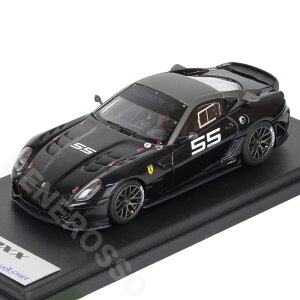 Look Smart 1/43�X�P�[�� �t�F���[�� 599XX �gVersione Clienti�h #55 Nero Daytona / Grigio Ghisa Opaco LS368M