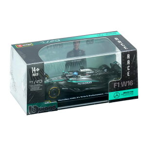 Bburago 1/43�X�P�[�� �����Z�f�X AMG �y�g���i�X F1�`�[�� W16 E �p�t�H�[�}���X G.���b�Z�� 2025 �h���C�o�[�t �N���A�P�[�X �V���o�[ 18-38238GR