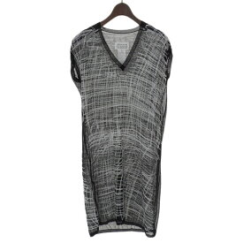 楽天スーパーセール 【中古】 美品 メゾンマルジェラ Maison Martin Margiela ワンピース レディース ブラック ホワイト M ノースリーブ シースルー Y03417