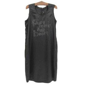 【中古】 ◆美品◆ ブラック コムデギャルソン BLACK COMME des GARCONS ノースリーブ プリントワンピース レディース 黒 sizeXS 1J-O007 [Y03147]