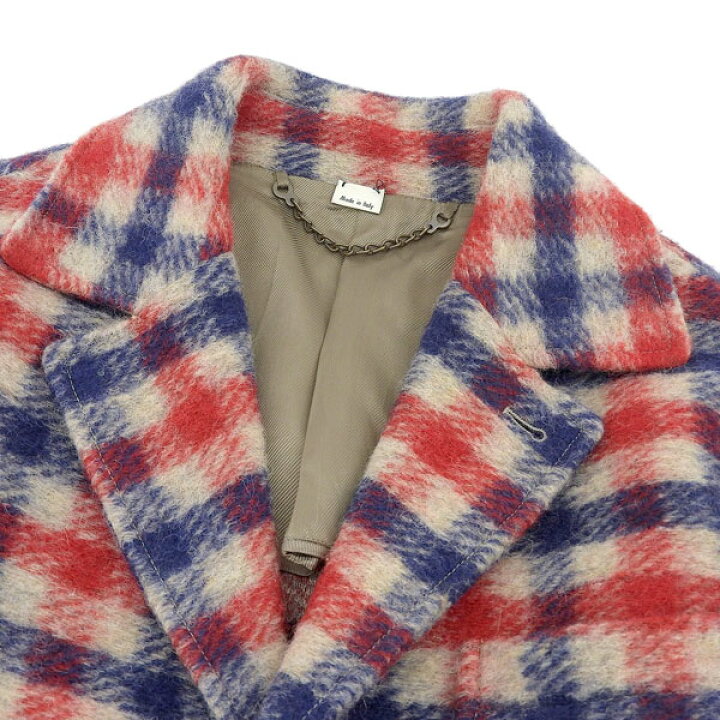 楽天市場】【中古】 グッチ GUCCI ウール チェック柄 ショートコート 