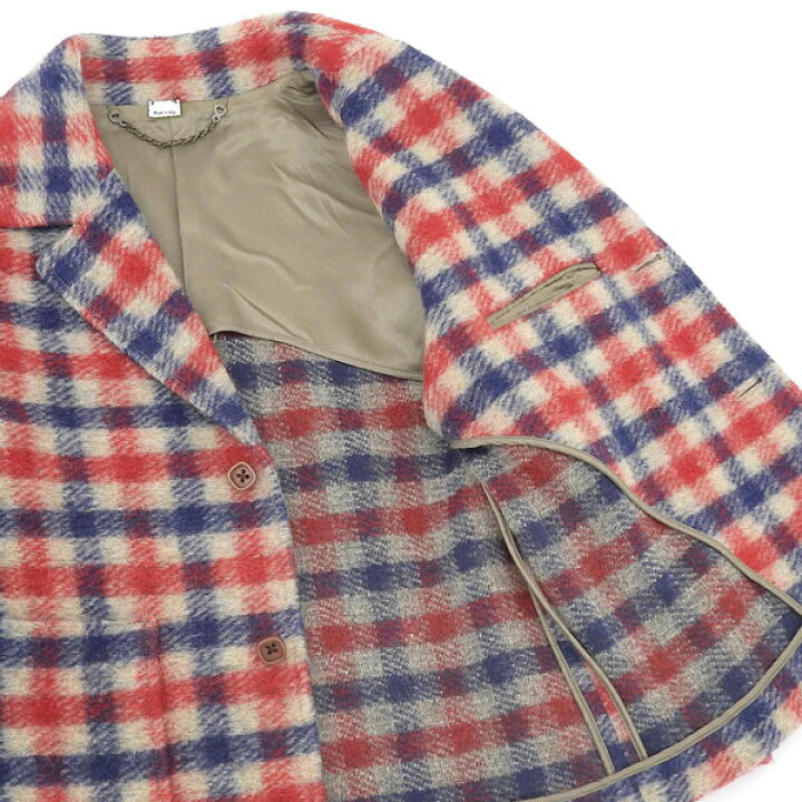 楽天市場】【中古】 グッチ GUCCI ウール チェック柄 ショートコート 