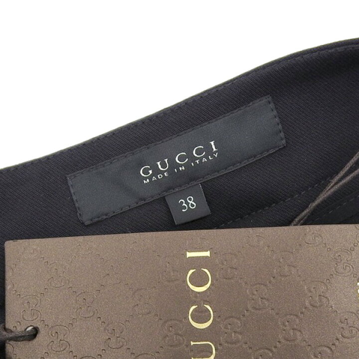 楽天市場】未使用 グッチ GUCCI ジッパー ブラック パンツ size38 黒 
