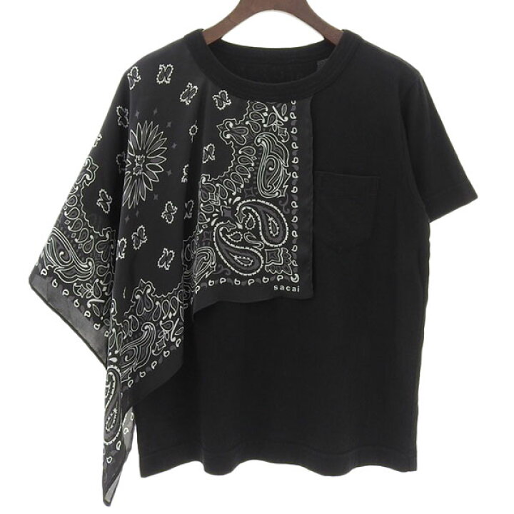 楽天市場】◇美品◇ サカイ SACAI コットン100% バンダナドッキング T 