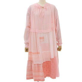 【5月22日値下げ】◆美品◆ アンダーカバー UNDERCOVER Sue UNDERCOVER 製品染めランダムパッチワーク ワンピース レディース ピンク size1 2021AW [Y03229]