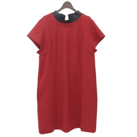 MARNI マルニ 10’s ポルトガル製 サイズ42 ウール レヤードネック ワンピース レディース レッド IG00475 【中古】