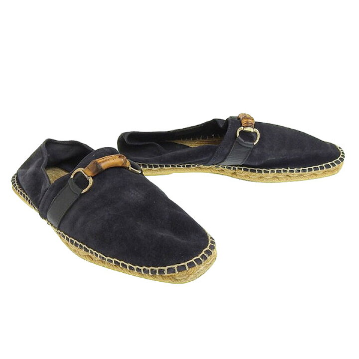 楽天市場 グッチ Gucci バンブー エスパドリーユ フラットシューズ メンズ 靴 紺 Size W 中古 Brand Closet