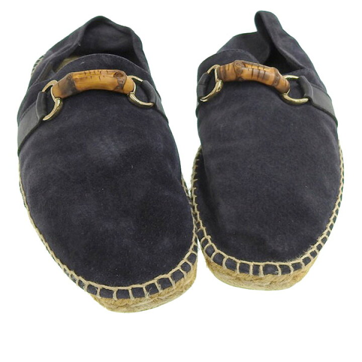 楽天市場 グッチ Gucci バンブー エスパドリーユ フラットシューズ メンズ 靴 紺 Size W 中古 Brand Closet