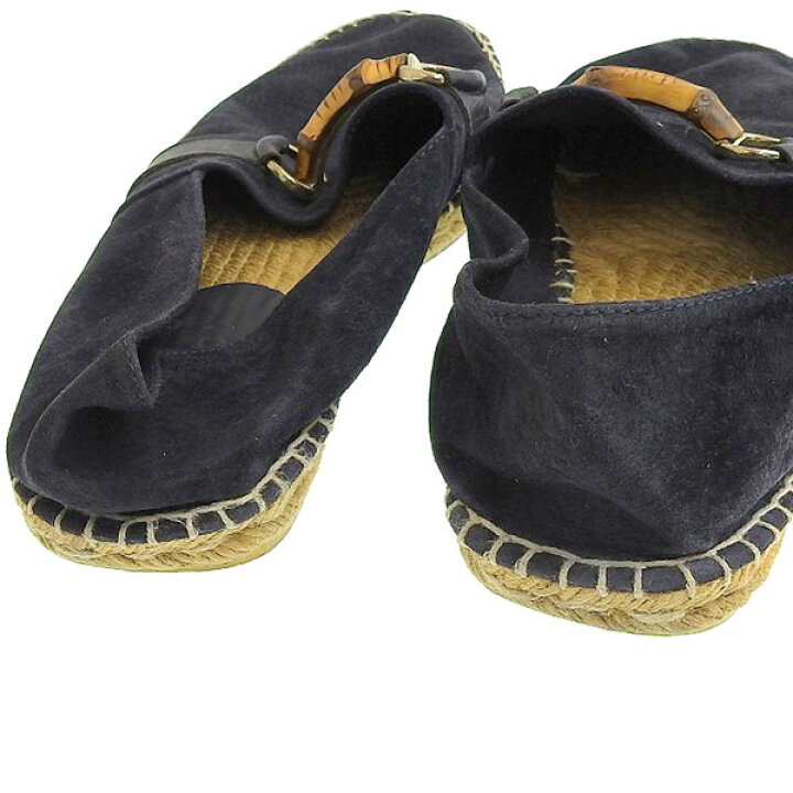 楽天市場 グッチ Gucci バンブー エスパドリーユ フラットシューズ メンズ 靴 紺 Size W 中古 Brand Closet