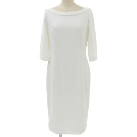 【中古】 美品 カルバンクライン Calvin Klein ワンピース 綺麗 シルエット サイズ4 白 ホワイト レディース [291418]