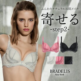 育乳 ブラデリスニューヨーク ナオミステップ2ブラ25S2 BRADELIS New York 【ナオミタイプ】 育乳ブラ いくにゅうぶら 補整 補正 ブラ ブラジャー 谷間 バストアップブラ 産後 卒乳 3/4カップ 下着 レディース 小胸 昼 小さいサイズ 20代 30代 40代 日中 花柄 刺繍