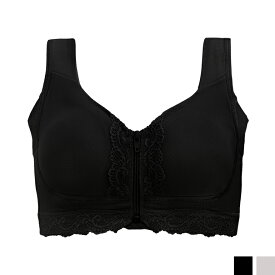 【36%OFFセール】吸汗速乾 消臭 前開き グラマー ブラデリスニューヨーク すらっと細く見えるフロントファスナーブラ(シンプルタイプ)(細みえシンプルフロントファスナー綿混ブラ25) BRADELIS NEWYORK peace 補整 補正 下着 ブラジャー ノンワイヤー 脇肉 ハミ肉 8tsv