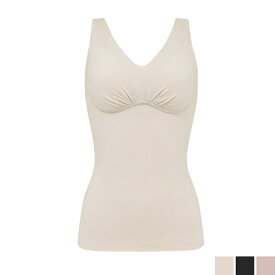 【兵藤ゆき共同開発】ゆきねえ365綿混モアらくフルカップブラキャミ23 yukine inc. ブラデリス bradelis 補正 タンクトップ カップ付きインナー ノンワイヤー 昼夜兼用 体型カバー 汗取りパッド 汗じみ 脇汗