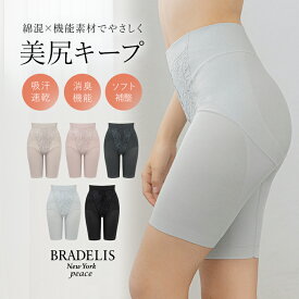 【31%OFF】《メール便対象》ブラデリスニューヨーク 綿混ハイブリッドヒップアップデイリーガードル(綿混ストレッチハイブリッドガードル25) BRADELIS NEWYORK peace ヒップアップ 垂れ尻 ぽっこりお腹 1枚履き ハイウエスト 大きいサイズ 吸水 体型カバー 2tsv